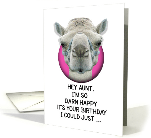 Aunt Birthday Funny Camel card (1135588)