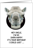 Uncle Birthday Funny Camel card