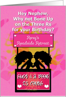Birthday Wishes Adult Humor Nephew Sexy Mod Women card