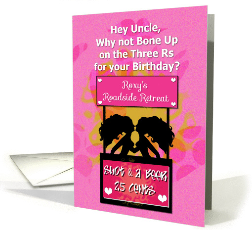 Birthday Wishes Adult Humor Uncle Sexy Mod Women card (1155700)