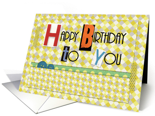 Happy Birthday to You Magazine Cutouts Scrapbook Style card (1208482)