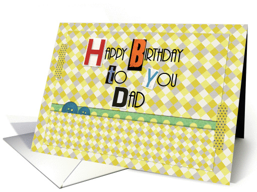 Happy Birthday Dad Magazine Cutouts Scrapbook Style card (1210162)