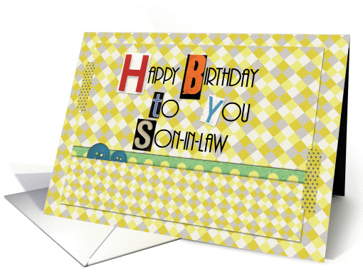Happy Birthday Son-in-Law Magazine Cutouts Scrapbook Style card