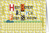 Happy Birthday Future Son-in-Law Magazine Cutouts Scrapbook Style card