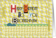 Happy Birthday Brother-in-Law Magazine Cutouts Scrapbook Style card