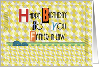 Happy Birthday Father-in-Law Magazine Cutouts Scrapbook Style card