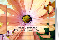 Happy Birthday Sister in Law to Be Pretty Gerber Daisy Painting card