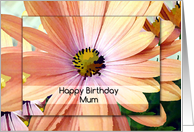 Happy Birthday Mum Pretty Gerber Daisy Painting card