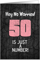 50th Birthday Funny Chalkboard Style Birthday Greetings card