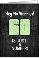 60th Birthday Funny Chalkboard Style Birthday Greetings card