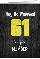 61st Birthday Funny Chalkboard Style Birthday Greetings card