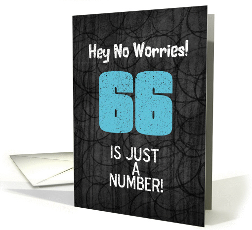 66th Birthday Funny Chalkboard Style Birthday Greetings card (1344778)