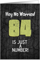 84th Birthday Funny Chalkboard Style Birthday Greetings card