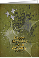 Godson Birthday Masculine Grunge Stars card