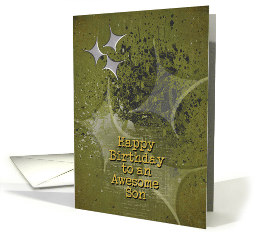 Son Birthday Masculine Grunge Stars card (1369884)