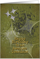 Grandson Birthday Masculine Grunge Stars card