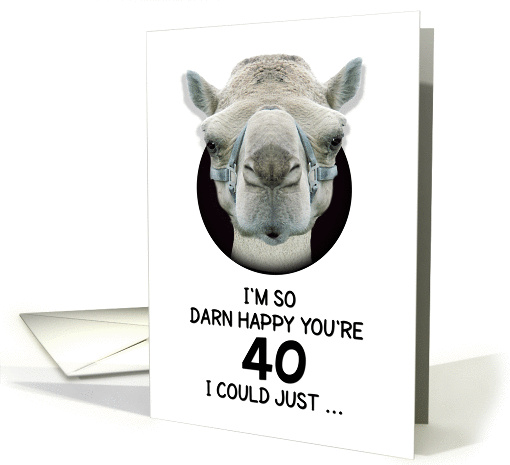 40th Birthday Happy Birthday Funny Camel Humorous Animal card