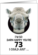 73rd Birthday Happy Birthday Funny Camel Humorous Animal card