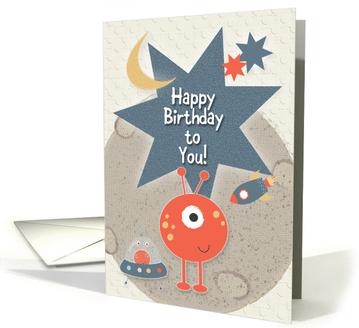 Happy Birthday to You For Boys Outer Space Aliens,... (1413144)