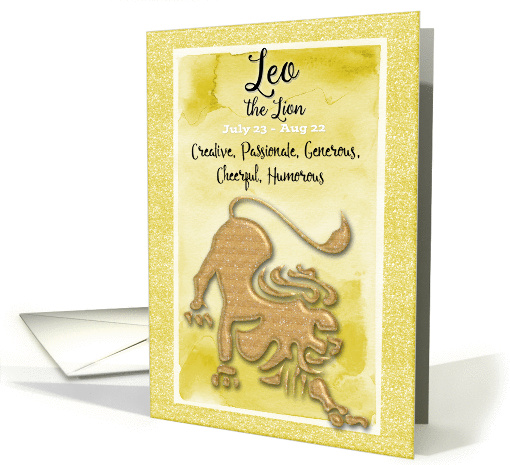 Happy Birthday Leo Zodiac Astrology Personality Traits Lion card