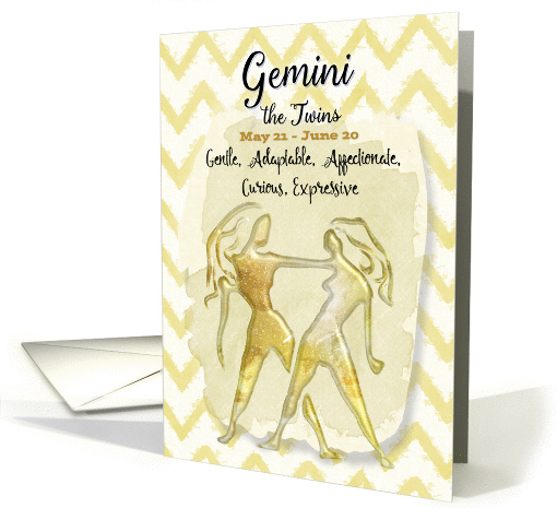 Happy Birthday Gemini Zodiac Astrology Personality Traits Twins card