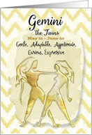 Happy Birthday Gemini Zodiac Astrology Personality Traits Twins card