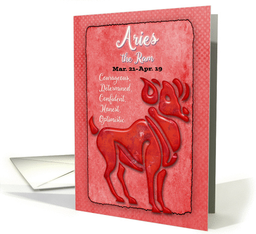 Happy Birthday Aries Zodiac Astrology Personality Traits Ram card