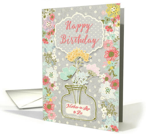 Happy Birthday to Mother-in-Law to Be Pretty Flowers on... (1445426)