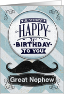 Happy 31st Birthday Great Nephew Mustache and Chevrons card