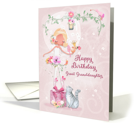 Happy Birthday to Great Granddaughter Pretty Ballerina card (1536154)