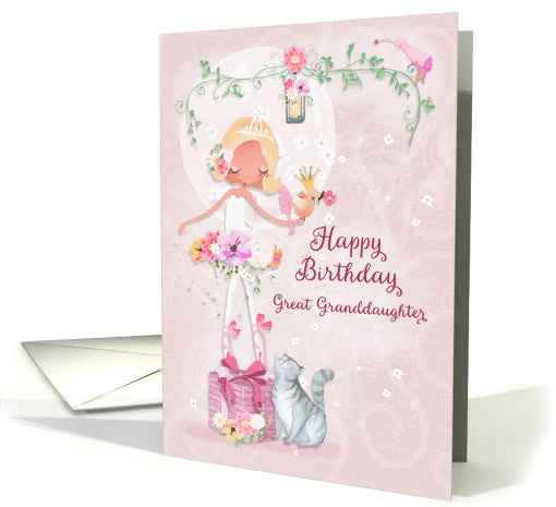 Happy Birthday to Great Granddaughter Pretty Ballerina card (1536154)