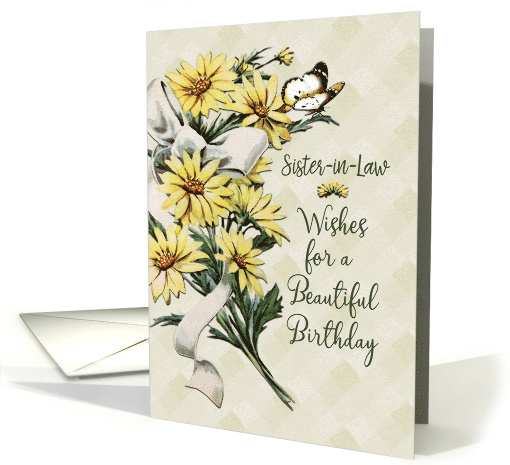 Happy Birthday to Sister-in-Law Feminine Vintage Flowers... (1536220)