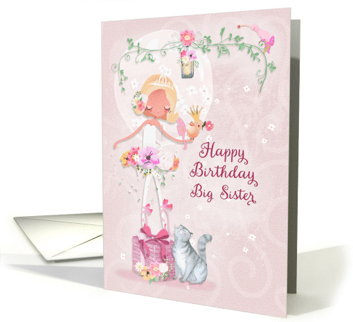Happy Birthday to Big Sister Pretty Ballerina card (1536554)