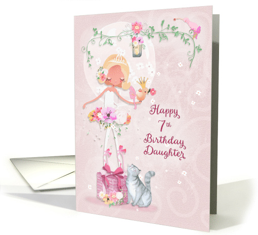 Happy 7th Birthday to Daughter Pretty Ballerina card (1536704)
