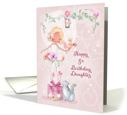 Happy 8th Birthday to Daughter Pretty Ballerina card (1536706)