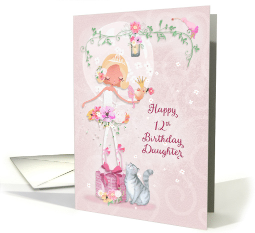 Happy 12th Birthday to Daughter Pretty Ballerina card (1536720)