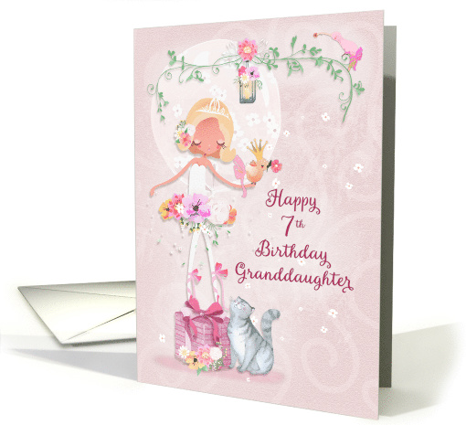 Happy 7th Birthday to Granddaughter Pretty Ballerina card (1536896)