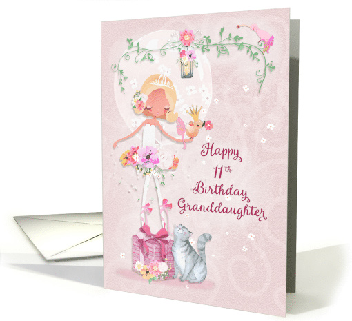 Happy 11th Birthday to Granddaughter Pretty Ballerina card (1536904)
