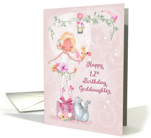 Happy 12th Birthday to Goddaughter Pretty Ballerina card (1536908)