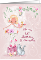 Happy 12th Birthday to Goddaughter Pretty Ballerina card