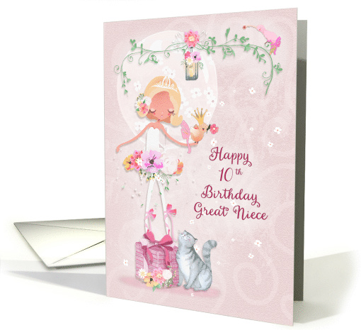 Happy 10th Birthday to Great Niece Pretty Ballerina card (1539276)