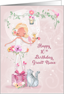 Happy 10th Birthday to Great Niece Pretty Ballerina card