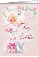 Happy 12th Birthday to Great Niece Pretty Ballerina card