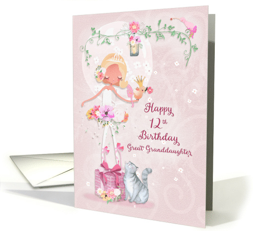 Happy 12th Birthday to Great Granddaughter Pretty Ballerina card