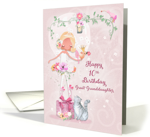Happy 10th Birthday to Great Granddaughter Pretty Ballerina card