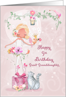 Happy 9th Birthday to Great Granddaughter Pretty Ballerina card