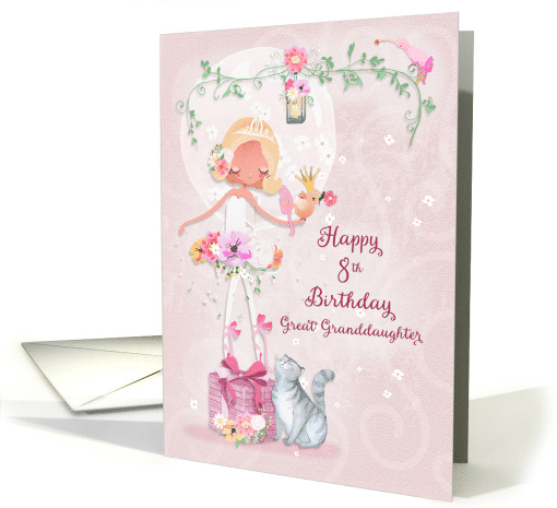 Happy 8th Birthday to Great Granddaughter Pretty Ballerina card