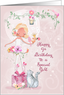 Happy 9th Birthday to a Special Girl Pretty Ballerina card