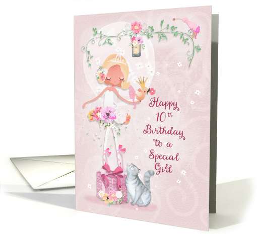 Happy 10th Birthday to a Special Girl Pretty Ballerina card (1539386)