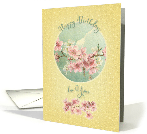 Happy Birthday Pretty Cherry Blossoms in Bloom card (1540516)